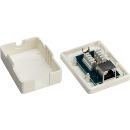 1-port RJ45 installationsbox, CAT 6, STP