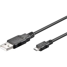 USB-A 2.0 til Micro USB lade- og datakabel, sort, 1,8m