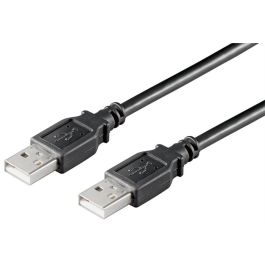USB-A 2.0 til USB-A lade- og datakabel, sort, 1,8m