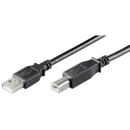 USB-A 2.0 til USB-B datakabel, sort, 1,8m
