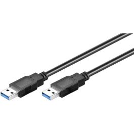 USB-A 3.0 til USB-A lade- og datakabel 15W, 5G, sort, 1,8m