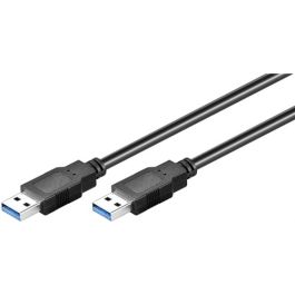 USB-A 3.0 til USB-A lade- og datakabel 15W, 5G, sort, 3m