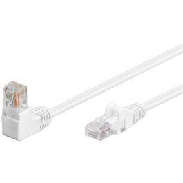 CAT 5e patchkabel 1x 90°vinklet, U/UTP, hvid, 5m