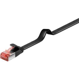 CAT 6 fladt patchkabel U/FTP, sort, 3m