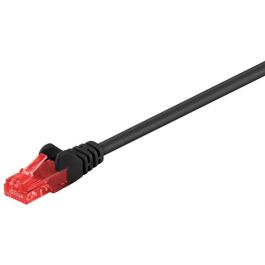 CAT 6 patchkabel, U/UTP, sort, 0,25m