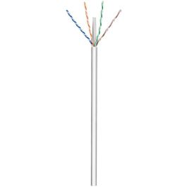 CAT 6 netværkskabel, U/UTP, grå, 100m kabelrulle
