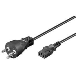 Ledning, Danmark Type H, 2 m, sort