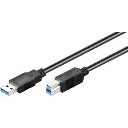 USB-A 3.0 til USB-B datakabel, sort, 5m