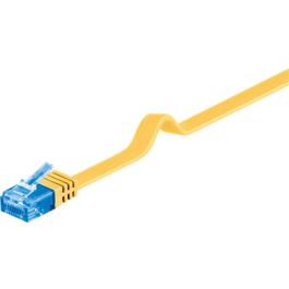 CAT 6a fladt netværkskabel U/UTP, gul, 2m