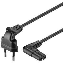Ledning, begge ender Vinklet, 3 m, sort