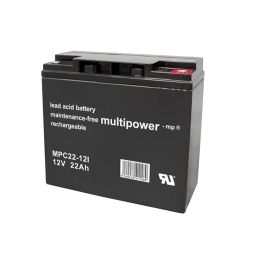 Multipower MP22-12I 12V 22Ah forbrugs batteri til golfvogn