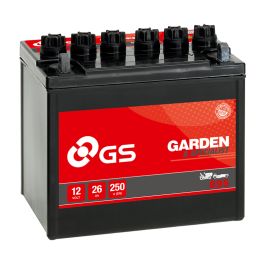 GS Yuasa GS-895 12V 26Ah 250A Batteri til bl.a. Havetraktor + Pol til højre