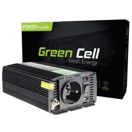 Green Cell Inverter til bil 12V til 230V, 300W/600W Ren sinus