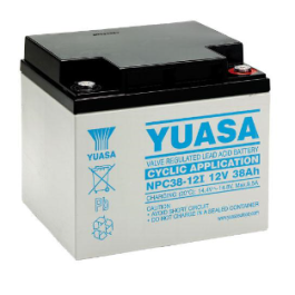 NPC38-12 Yuasa Cyklisk Blybatteri