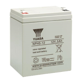 Yuasa NPH5-12 Blybatteri (High Drain)