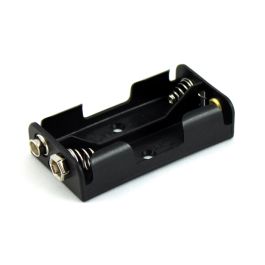 Batteriholder til 2 x AA / R06 (med Snap-On tilslutning) - Serielt forbundet
