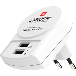Skross Europa Rejseadapter med 2 x USB