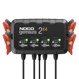 Noco Genius 2X4 Batterioplader til 6V og 12V 8000mA (Wet, Gel, MF, CA, EFB, AGM, & Lithium-Ion)