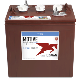 Trojan T105 deep cycle batteri - 6V 225Ah / 20h - 185Ah / 5h - ELPT