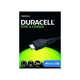 Duracell USB-A 2.0 til Micro USB lade- og datakabel, sort, 2m