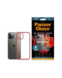 PanzerGlass ClearCase til Apple iPhone 12/12 Pro Mandarin Red