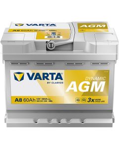 Varta D52 (A8) - 12V 60Ah (Start-Stop Bilbatteri)