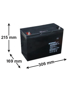 6FM90X - 12V 90Ah Forbrugsbatteri