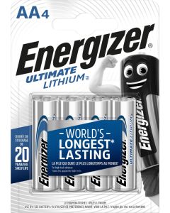 Energizer Ultimate Lithium AA / E91 / L91 Batterier (4 Stk. Pakning)