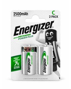 Energizer Recharge Power Plus C / NH35 2500mAh Batterier (2 Stk. Pakning)