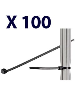 Kabel tie, vejrbestandigt nylon, sort - 150 mm , 3.6 mm (100 stK)