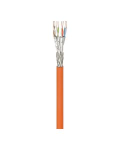 CAT 7A netværkskabel, S/FTP (PiMF), orange, 500m kabelrulle