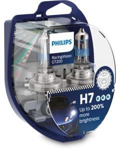 Philips Bilpære H7 RacingVision GT200 - 2 stk.