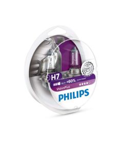 PHILIPS Bilpære H7 VISIONPlus (+60%) - 2-PAK