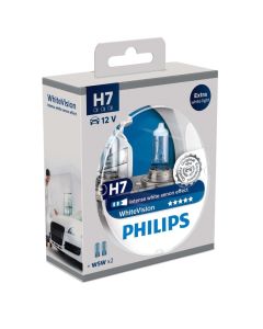 PHILIPS Bilpære H7 WHITEVISION - 2-PAK