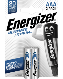 Energizer Ultimate Lithium AAA / E92 / L92 Batterier (2 Stk. Pakning)