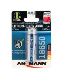 Ansmann - 18650 Batteri 2600mAh (med knop)