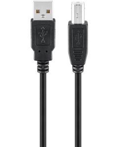 Goobay Hi-Speed-kabel USB 2.0 han (type A) / USB 2.0 han (type B) – Sort – 3m