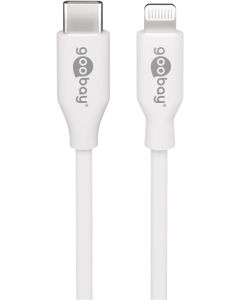 USB-C 2.0 til Lightning lade- og datakabel, MFI, hvid, 1m