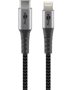 Goobay Kabel Lightning/USB-c - metal/tekstil 0,5m