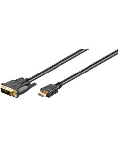 Goobay DVI-D/HDMI-kabel, guldbelagt-1,5 m