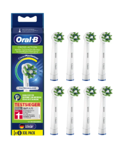 Oral-B CrossAction Tandbørstehoveder 8-stk - hvid