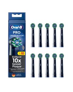 Oral-B Pro CrossAction Tandbørstehoveder 10 stk. - sort