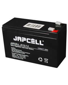 Japcell JC12-7.2 F2 12V 7,2Ah AGM blybatteri (6,3mm)