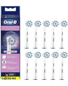 Oral-B Sensitive Clean Tandbørstehoveder 10 stk. - Hvid
