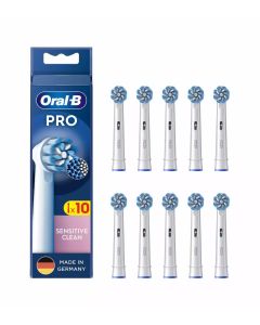 Oral-B Sensitive Clean Tandbørstehoveder 10 stk. - Hvid