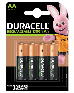 Duracell AA / HR6 / R06 / 1300 mAh Genopladelige batterier (4 stk.)