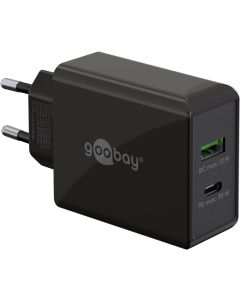 Goobay Dual USB-C™ PD Oplader 30W sort