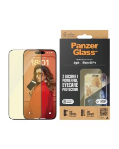 PanzerGlass™ Eyecare Screen Protection iPhone 15 Pro | Ultra-Wide Fit w. EasyAligner
