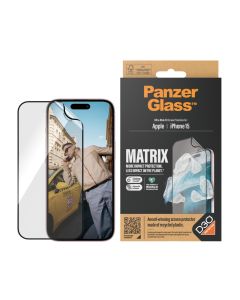 PanzerGlass™ MATRIX Screen Protector with D3O iPhone 15 | Ultra-Wide Fit w. AlignerKit
