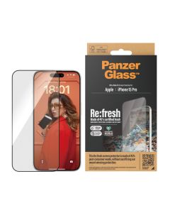PanzerGlass™ Re:fresh Screen Protector iPhone 15 Pro | Ultra-Wide Fit w. EasyAligner